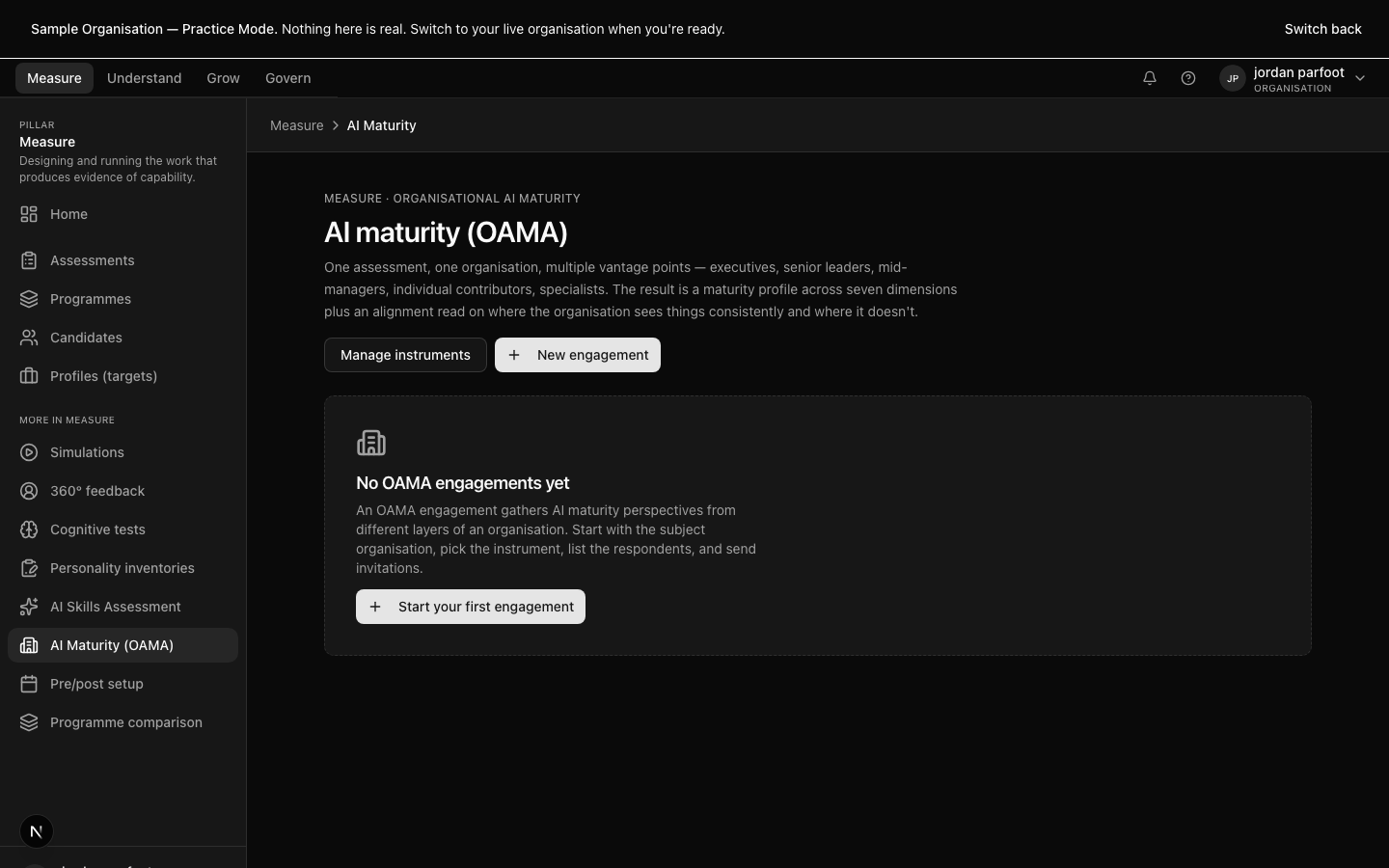 Organisational AI Maturity (OAMA)